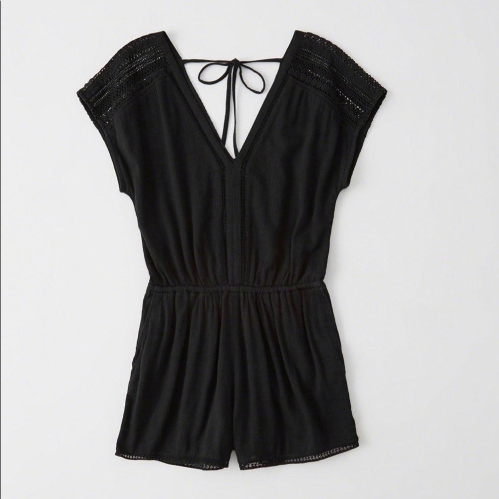 NWT Black Lace Romper